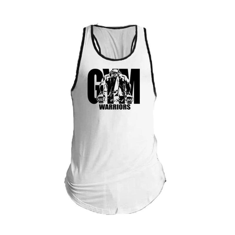 Gym Bodybuilding Workout Muscle Breathable Sleeveless T-Shirts Mens Fitness Running Tank Tops Summer Cool Cotton Sport Singlets