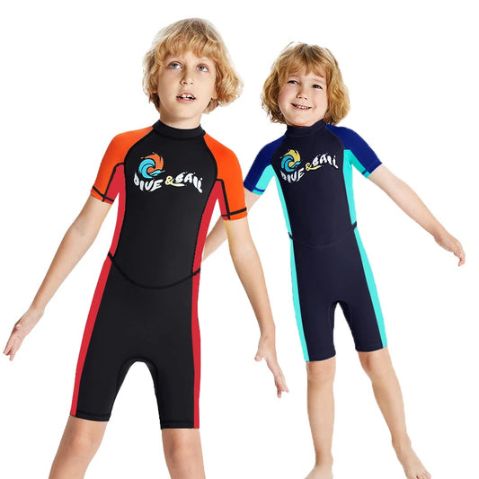 One-Piece Swim Suits Boys Swimsuits Girls Swimwear Kids Bathing Suit Cartoon Quick Drying Swimming Clothes