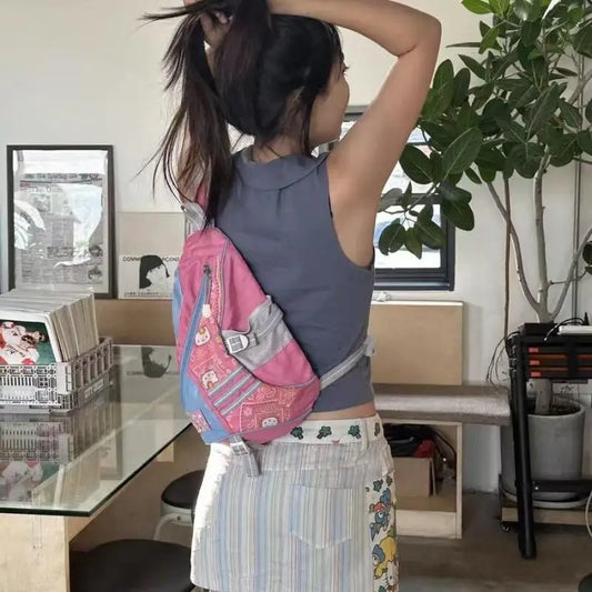 Sanrios Hello Kittys Travel Bag Cute Cartoon Crossbody New Style Portable Sweet Girls Hot Sale Storage Large Capacity Kawaii Ins