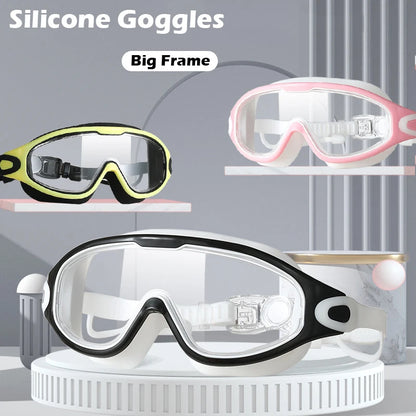 Swimming Goggles For Adult Men And Women High-Definition Waterproof And Anti Fog Electroplating Large Frame Swimming Goggles