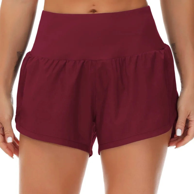 Gym Yoga Wear Sport High Waist Short Pocket Run Women Sportswear Fitness Outfi Push Up Quick Drying Summer Cycling Clothing Pink