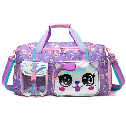 Travel Bag for Girls Lightweight Durable Spacious Carry On Tote for Weekend Gym Business Stylish Adventure Duffel