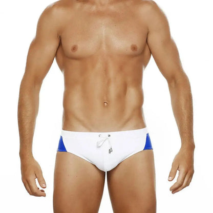 Men Swimming Briefs Low Waist Drawstring Quick Dry Swimwear Slim Fit Bathing Surfing Water Sports Swimming Trunks Swim Shorts