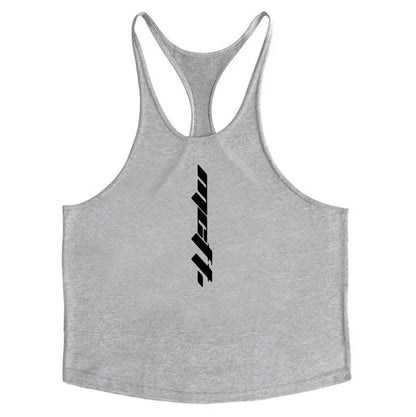 Mens Gym Clothing Bodybuilding Tank Tops Fitness Training Sleeveless Shirt Cotton Muscle Running Vest Casual Sports Singlets