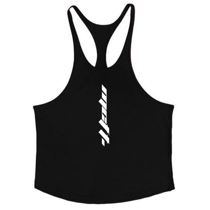 Mens Gym Clothing Bodybuilding Tank Tops Fitness Training Sleeveless Shirt Cotton Muscle Running Vest Casual Sports Singlets