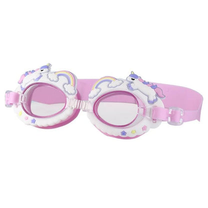 Children's Swimming Goggles Waterproof and Anti Fog Silicone Learning Swimming Goggles Cute Cartoon Adjustable Diving Equipment