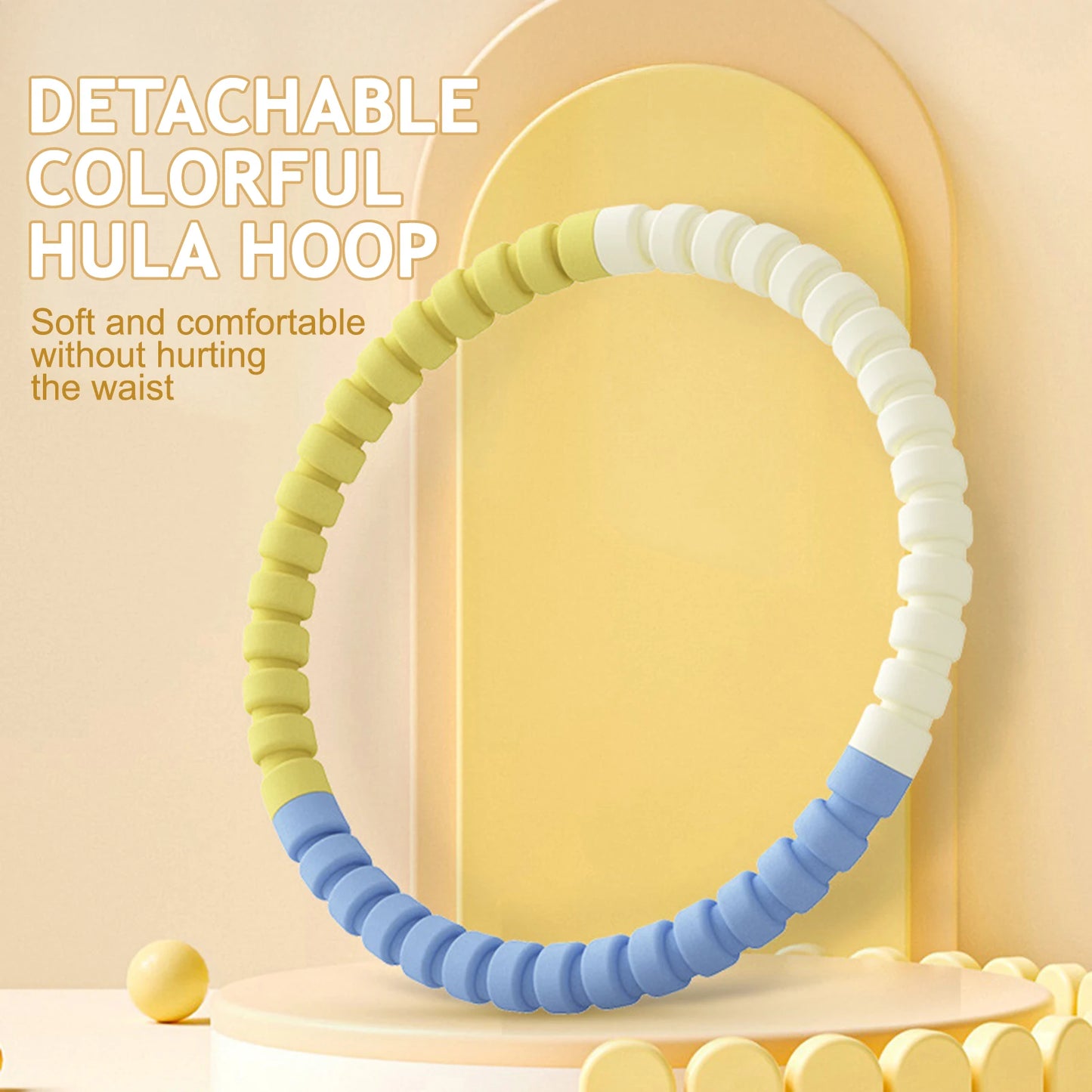 3/4/5/6 Tubes Portable Hula Circle Detachable Exercise Hoops for Children Body Building Sports Hoop Adult Waist Loss Weight Hoop