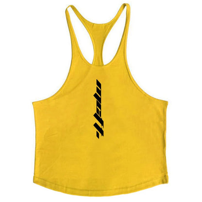 Mens Gym Clothing Bodybuilding Tank Tops Fitness Training Sleeveless Shirt Cotton Muscle Running Vest Casual Sports Singlets