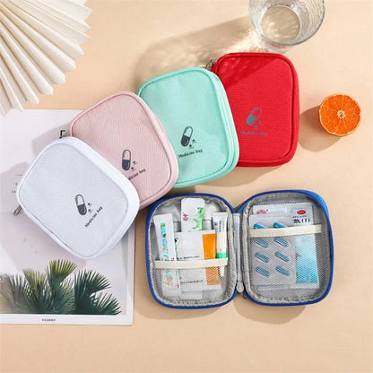 First Aid Medicine Bag Portable Medicine Storage Box Emergency Kits Pills Package Container For Home Travel Office