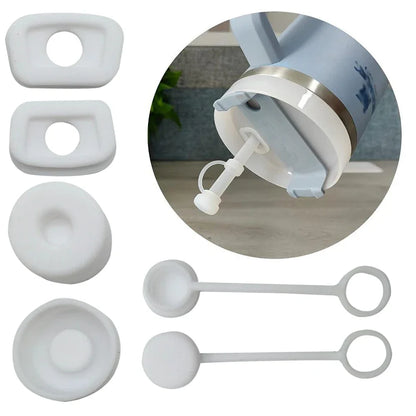 Silicone Spill Proof Stopper Set for Stanley Cup 1.0 2.0 40oz/ 30oz Tumbler Accessories Straw Cap Spill Stopper Leak Stopper