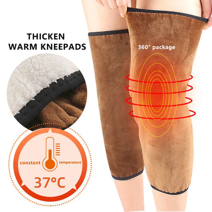 40/50cm Winter Leg Warmer Thickened Plush Warmful Knee Pad Winter Autumn Outdoor Cycling Riding Windproof Comfortable Leg Cover