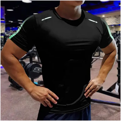 Gym Men's T Shirt Sports Fitness Clothes Casual Short Sleeve Tees Quick Drying Running Sportwear Men Oversized Clothing Tops New