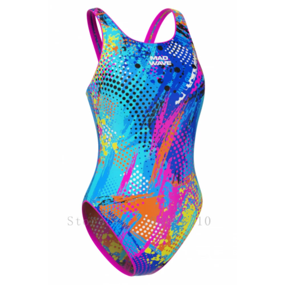mad wave Women Sexy Swimsuit Cozy Skinsuit Diving Surfing Race Pro Triathlon Training Body Physical Fitness Race Swimming Suit