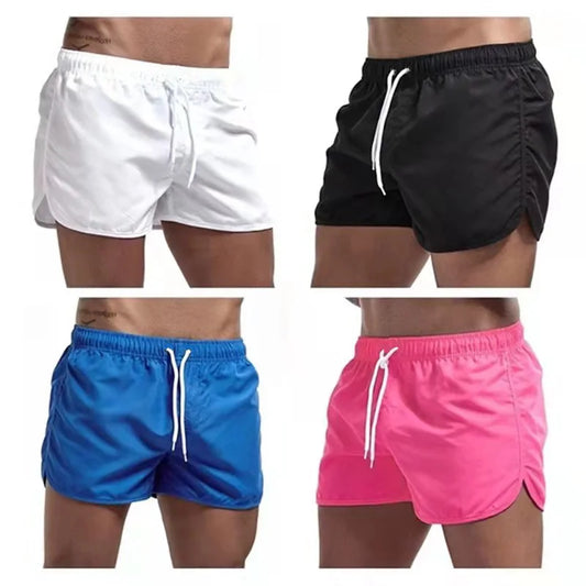 Men's Beach Shorts 2025 Summer Swimming Fitness Pants Quick drying Swimming Men's Surfing Breathable Drawstring Fashion Leisure