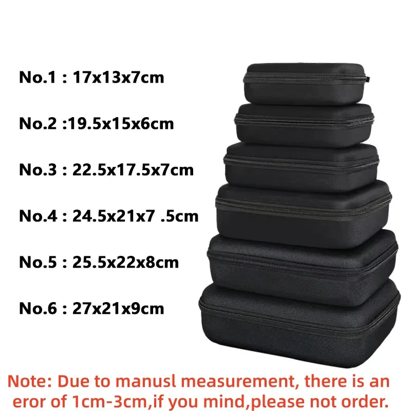1Pc EVA Storage Box Travel Zipper Small Bag Portable Protective Storage Case Outdoor Tools Bag 6kinds Size Organizer Accessories