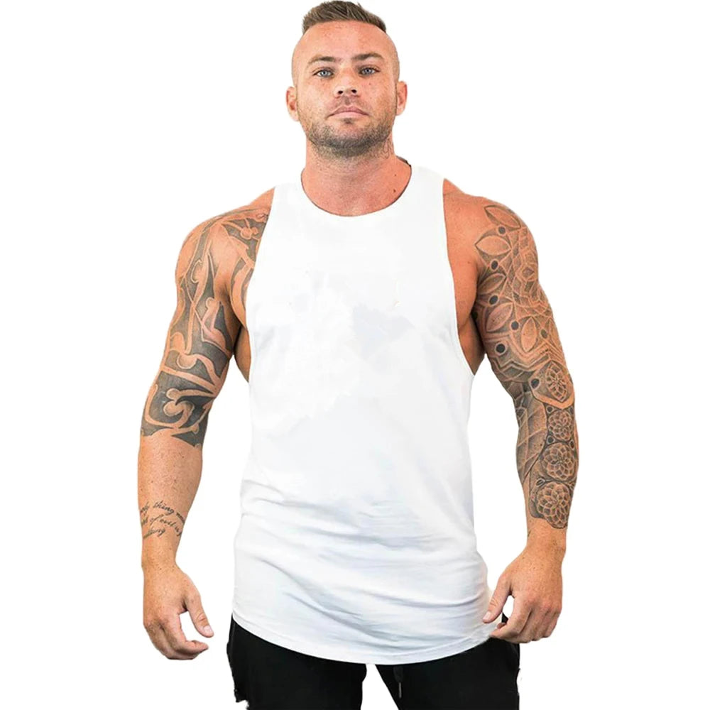 Gym Clothes for Men Undershirt Sleeveless Sweatshirt Clothing Stringer Brand Fitness Shirt Workout Vest Sportswear Top Singlets