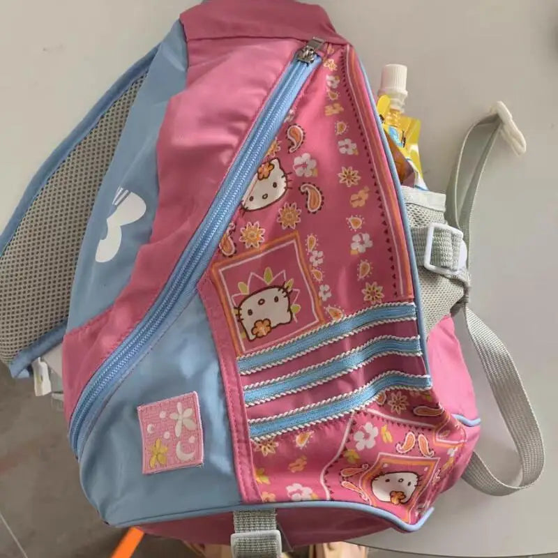 Sanrios Hello Kittys Travel Bag Cute Cartoon Crossbody New Style Portable Sweet Girls Hot Sale Storage Large Capacity Kawaii Ins