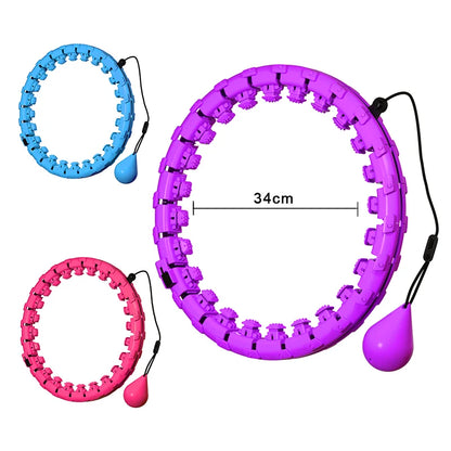 24 Sections Fitness Smart Sport Hoop Thin Waist Massager Adjustable Detachable Equipment Gym Home Training Easy Weight Loss