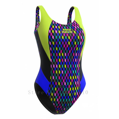 mad wave Women Sexy Swimsuit Cozy Skinsuit Diving Surfing Race Pro Triathlon Training Body Physical Fitness Race Swimming Suit