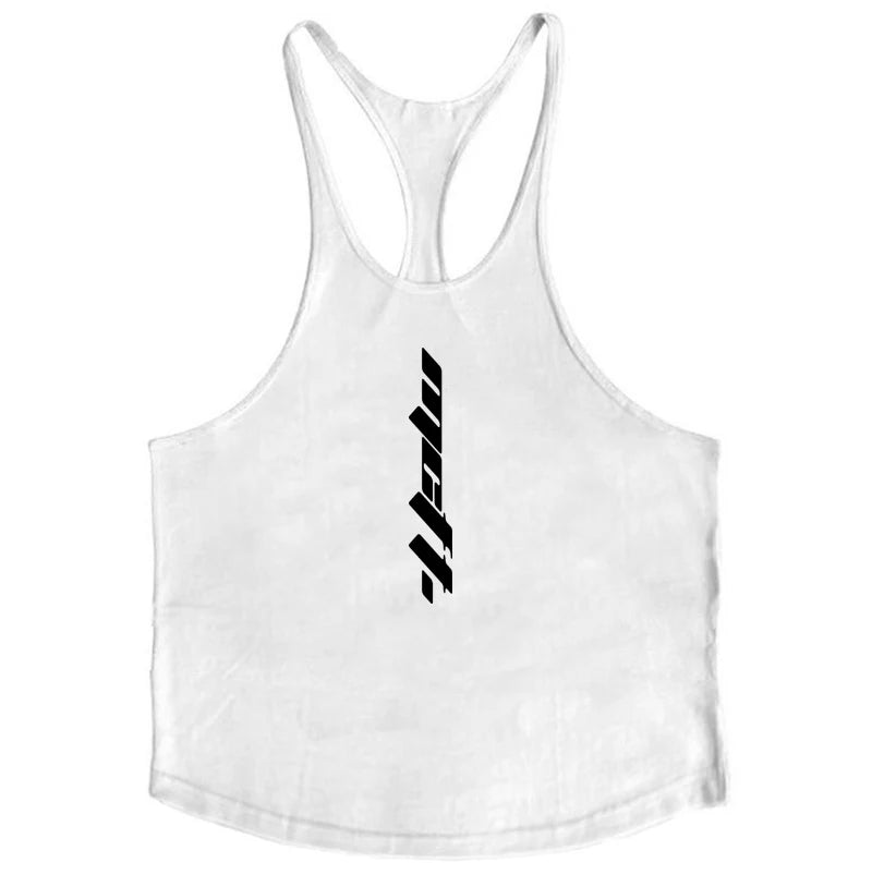 Mens Gym Clothing Bodybuilding Tank Tops Fitness Training Sleeveless Shirt Cotton Muscle Running Vest Casual Sports Singlets