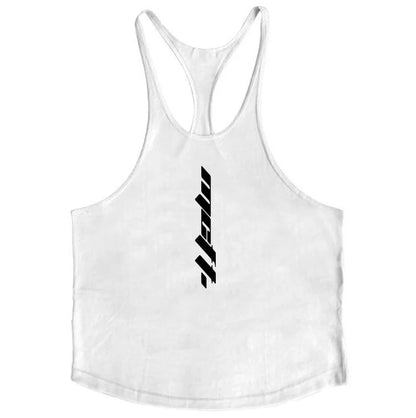Mens Gym Clothing Bodybuilding Tank Tops Fitness Training Sleeveless Shirt Cotton Muscle Running Vest Casual Sports Singlets