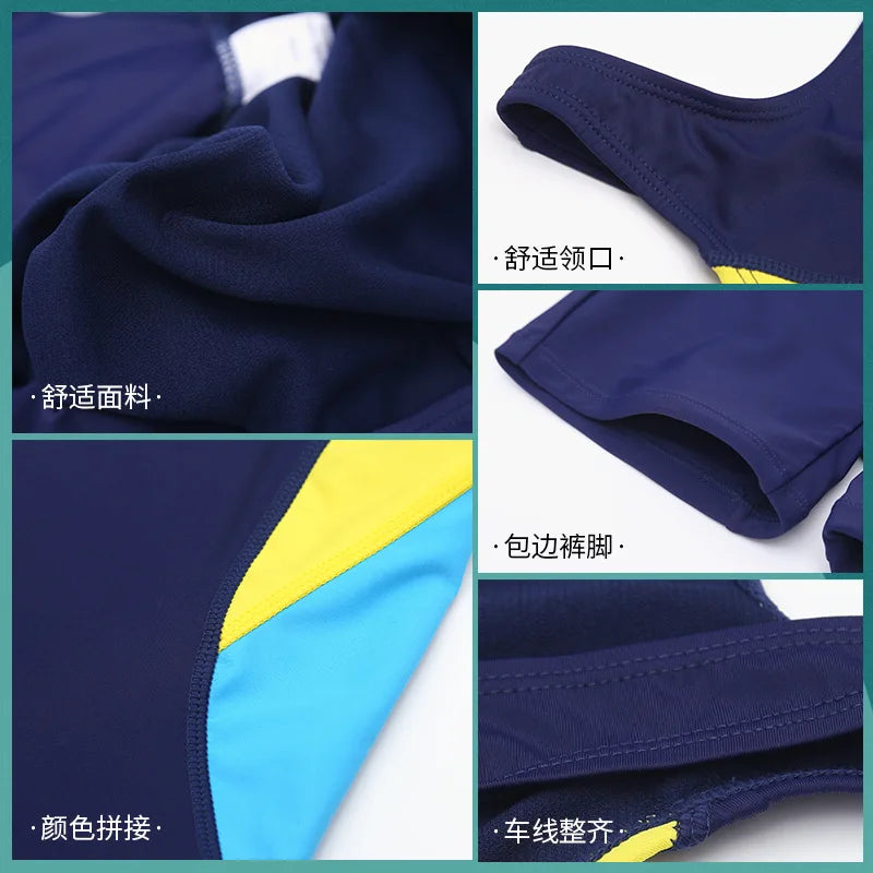 New Girls One-piece Swimsuit Sunscreen Children's Swimsuit Teenage Girls Professional Quick-drying Swimming Training Clothes