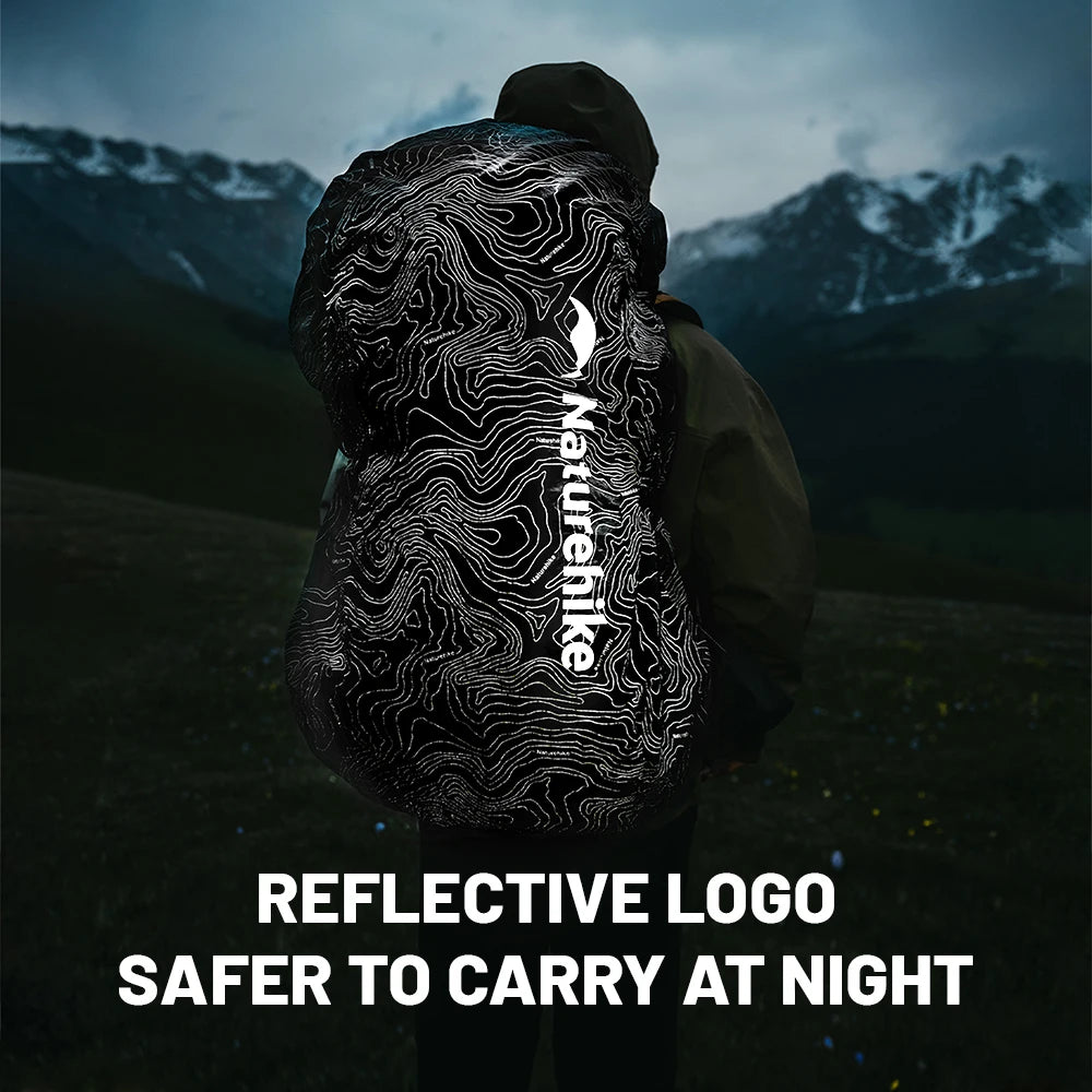 Naturehike 30L-60L Waterproof Reflective  Backpack Rain Cover Outdoor Camping Hiking Climbing Bag Rain Casing CNK2450PJ010