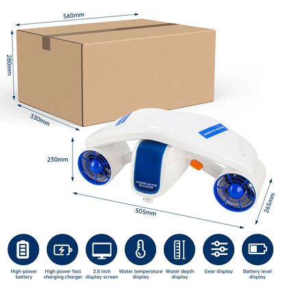 Swimming Diving Motor Electric Sea Scooter Underwater Booster with     Mount for Diving, Snorkeling and Swimming