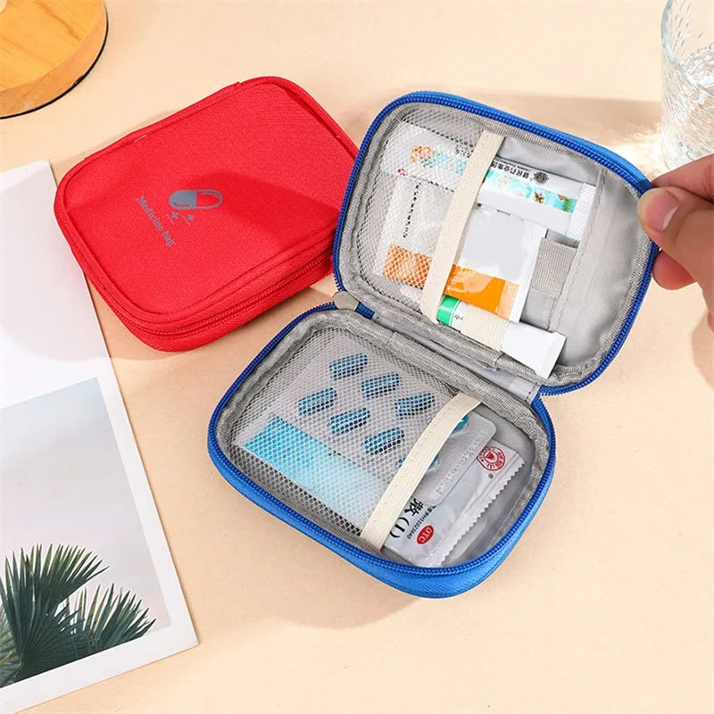 First Aid Medicine Bag Portable Medicine Storage Box Emergency Kits Pills Package Container For Home Travel Office