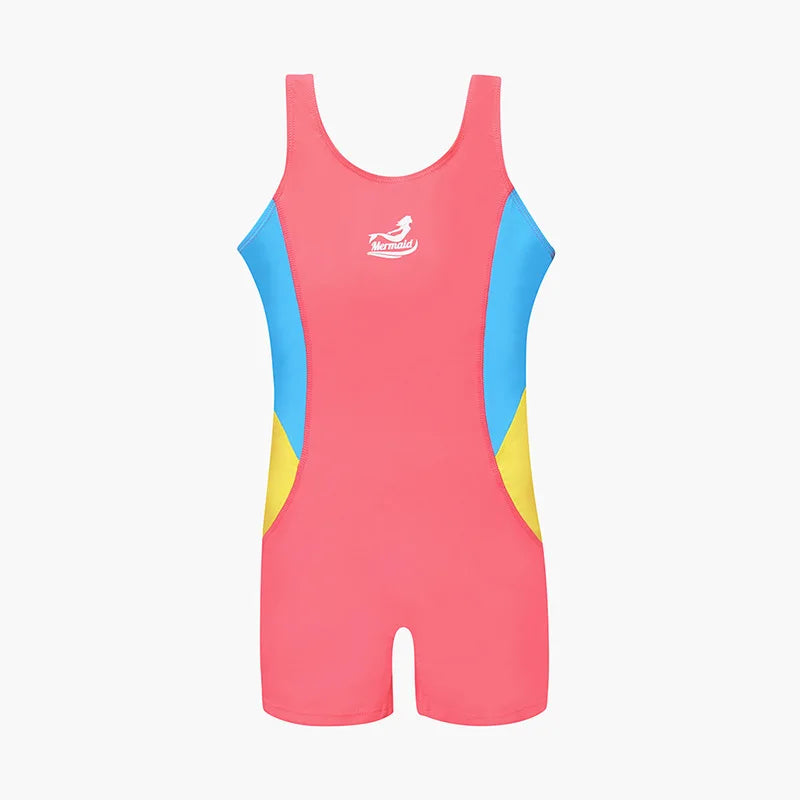 New Girls One-piece Swimsuit Sunscreen Children's Swimsuit Teenage Girls Professional Quick-drying Swimming Training Clothes