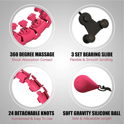 24 Sections Fitness Smart Sport Hoop Thin Waist Massager Adjustable Detachable Equipment Gym Home Training Easy Weight Loss