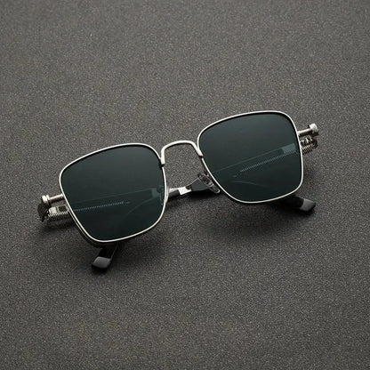 2025 Polarized Sunglasses Men High End Handsome Driving Special Anti UV High Quality Metal Punk Fashion Trends Sunglasses