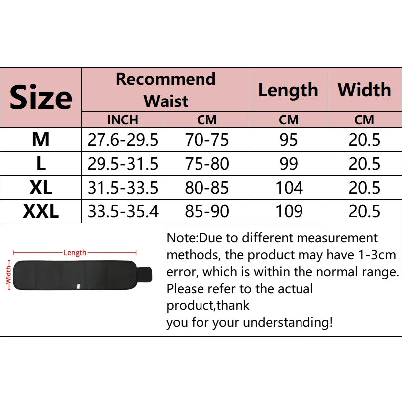 Men Waist Sauna Slimming Shapers Workout Trimmer Belt Weight Loss Sweating Bands Wrap Fat Burning Tummy Control Shapewear Girdle