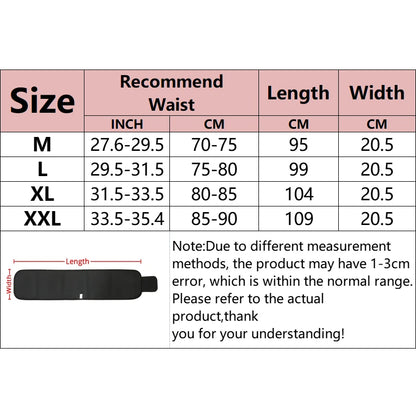 Men Waist Sauna Slimming Shapers Workout Trimmer Belt Weight Loss Sweating Bands Wrap Fat Burning Tummy Control Shapewear Girdle