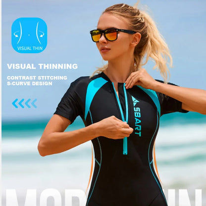 Summer Women Wetsuit Quick Dry One-Piece Swimsuits Sportswear Snorkeling Surfing Clothes Diving Suit Four seasons Workout Set