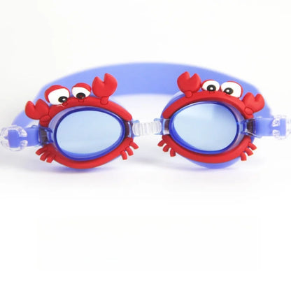 Children's Swimming Goggles Waterproof and Anti Fog Silicone Learning Swimming Goggles Cute Cartoon Adjustable Diving Equipment