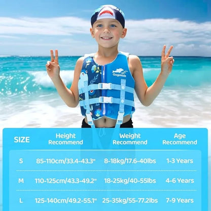 Children Swimming Life Jaket with Adjustable Seat Belt Lightweight Diving Swimming Equipment Life Vests for Children