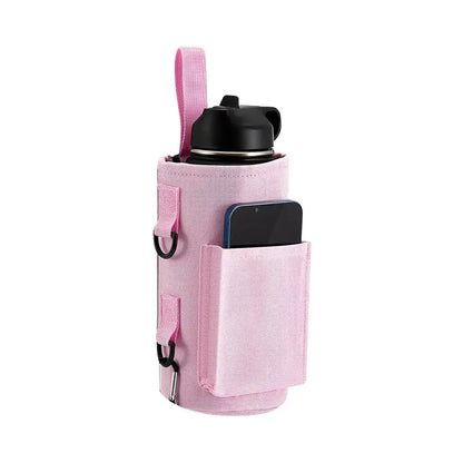 Magnetic Gym Water Bottle Bag Holder, Built-in Magnet for Easy Attachment to Metal Surface, Magnetic Bottle Sleeve Pouch
