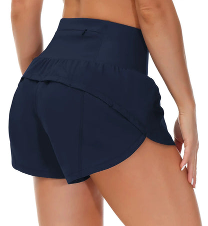 Gym Yoga Wear Sport High Waist Short Pocket Run Women Sportswear Fitness Outfi Push Up Quick Drying Summer Cycling Clothing Pink