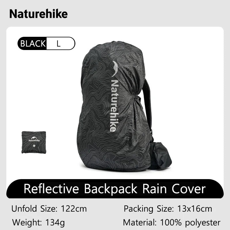 Naturehike 30L-60L Waterproof Reflective  Backpack Rain Cover Outdoor Camping Hiking Climbing Bag Rain Casing CNK2450PJ010