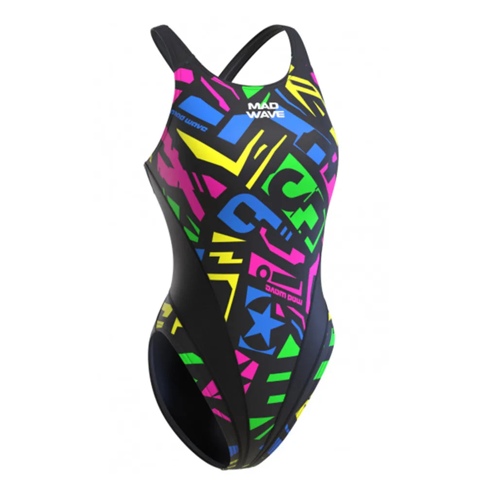 mad wave Women Sexy Swimsuit Cozy Skinsuit Diving Surfing Race Pro Triathlon Training Body Physical Fitness Race Swimming Suit