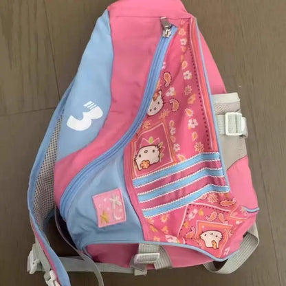 Sanrios Hello Kittys Travel Bag Cute Cartoon Crossbody New Style Portable Sweet Girls Hot Sale Storage Large Capacity Kawaii Ins