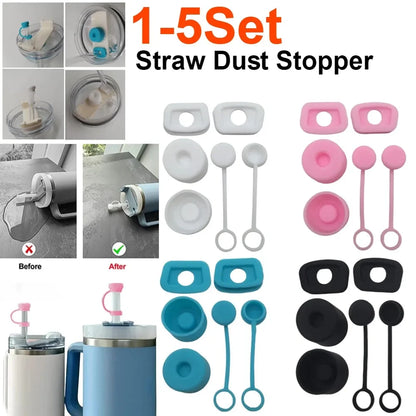 Silicone Spill Proof Stopper Set for Stanley Cup 1.0 2.0 40oz/ 30oz Tumbler Accessories Straw Cap Spill Stopper Leak Stopper