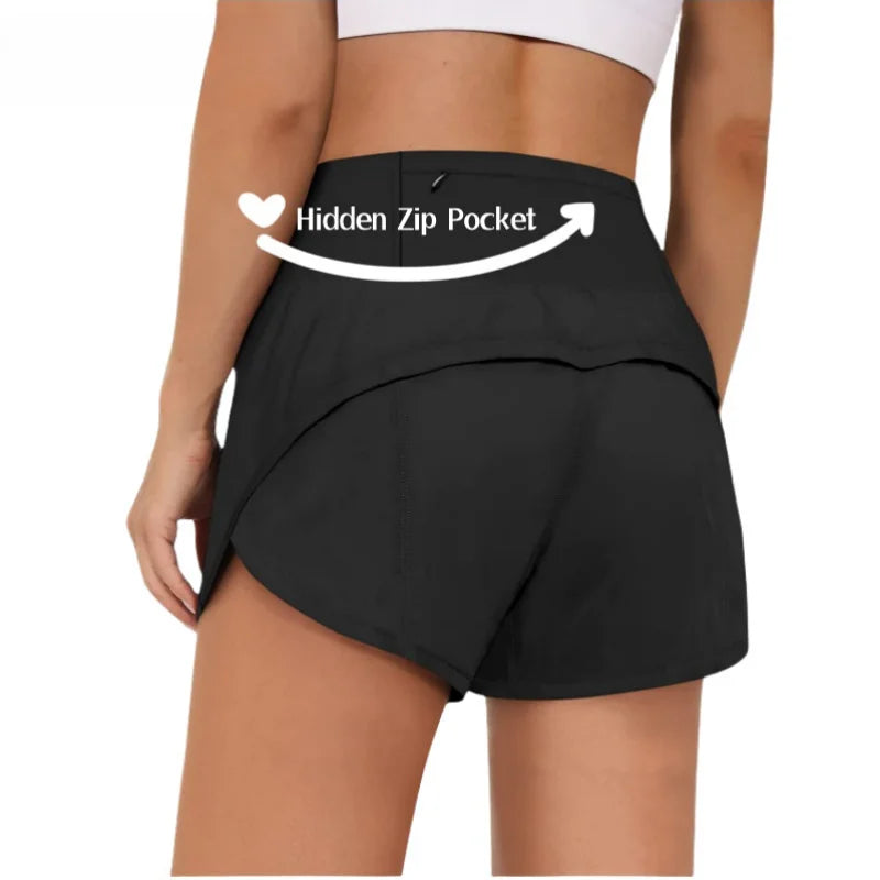 Gym Yoga Wear Sport High Waist Short Pocket Run Women Sportswear Fitness Outfi Push Up Quick Drying Summer Cycling Clothing Pink