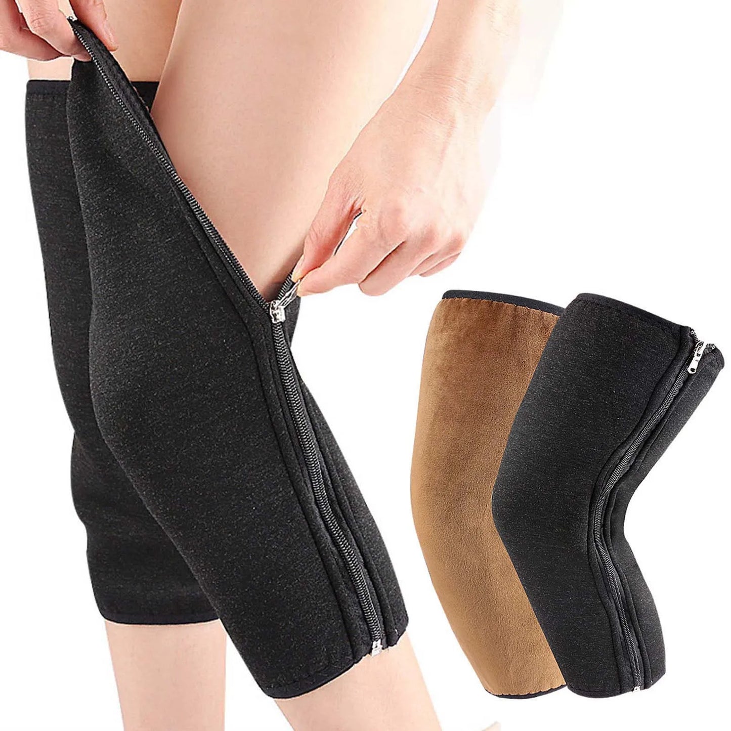 40/50cm Winter Leg Warmer Thickened Plush Warmful Knee Pad Winter Autumn Outdoor Cycling Riding Windproof Comfortable Leg Cover