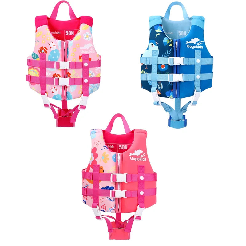 Children Swimming Life Jaket with Adjustable Seat Belt Lightweight Diving Swimming Equipment Life Vests for Children