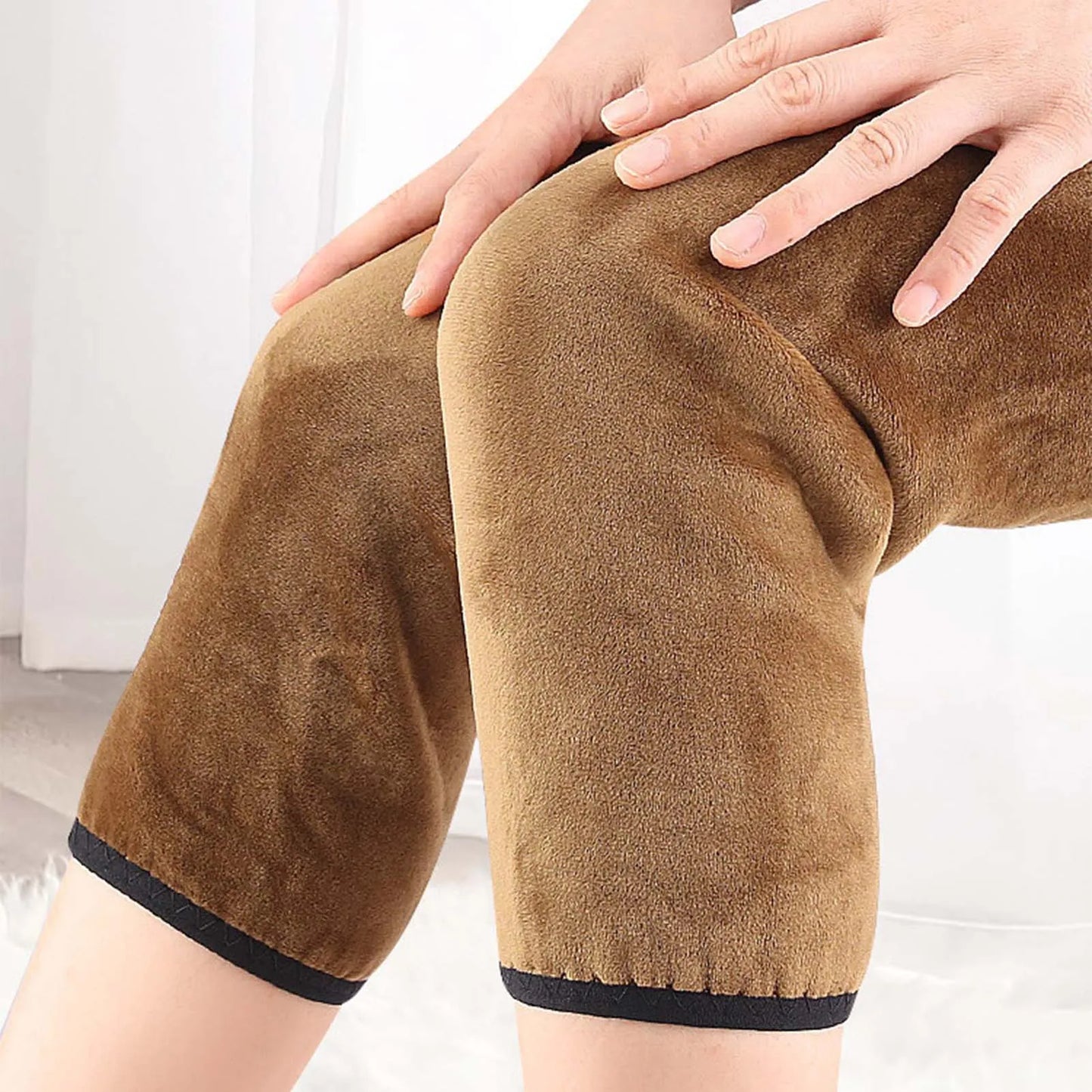 40/50cm Winter Leg Warmer Thickened Plush Warmful Knee Pad Winter Autumn Outdoor Cycling Riding Windproof Comfortable Leg Cover