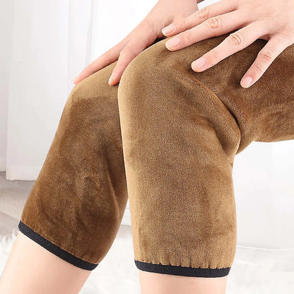 40/50cm Winter Leg Warmer Thickened Plush Warmful Knee Pad Winter Autumn Outdoor Cycling Riding Windproof Comfortable Leg Cover