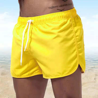 Men's Beach Shorts 2025 Summer Swimming Fitness Pants Quick drying Swimming Men's Surfing Breathable Drawstring Fashion Leisure