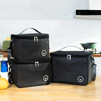 Capacity hand-held with shoulder strap insulated bag, lunch box bag, student thickened waterproof lunch bag。
